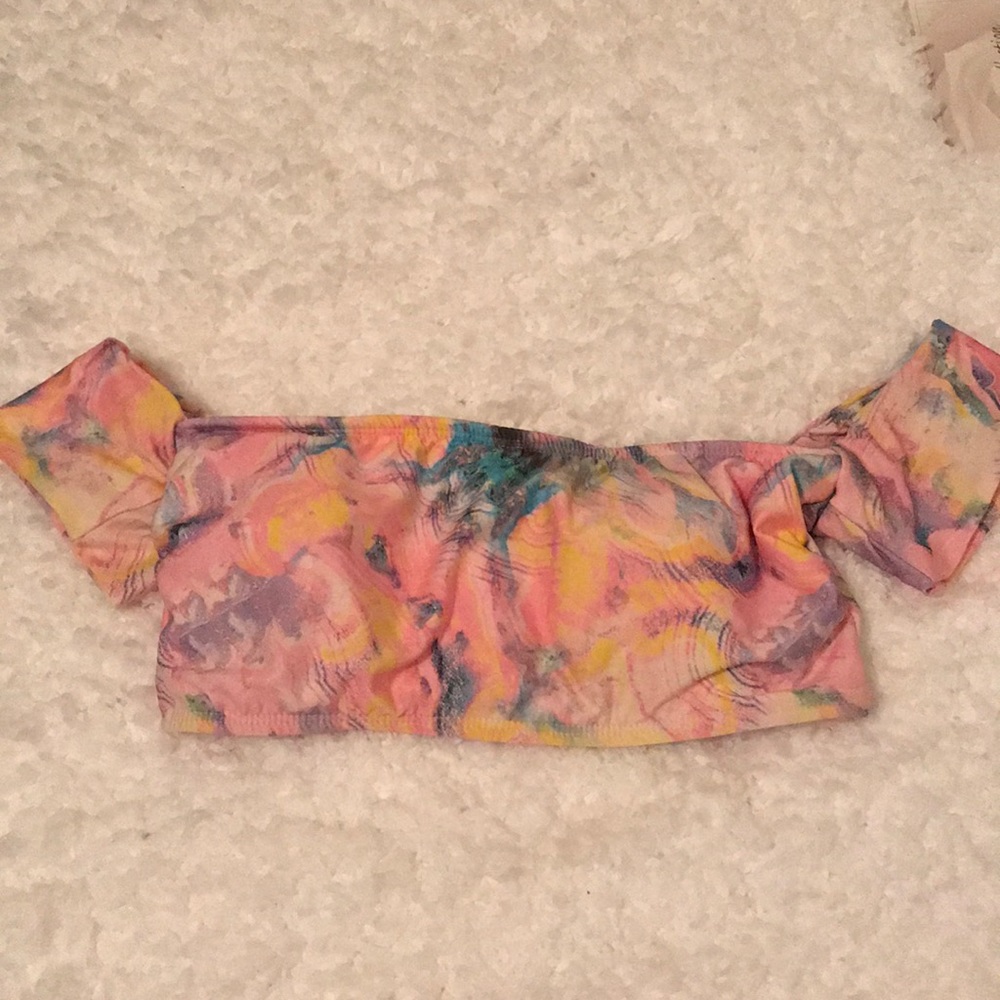 Off the shoulder bikini top